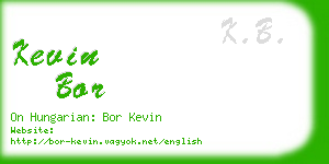 kevin bor business card